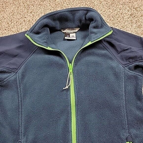 Columbia Interchange Fleece Jacket Womens Small Blue Green Full Zip Long… - Picture 3 of 8